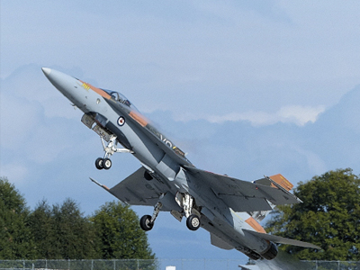 Image of Canadian Forces CF-18 taking off.